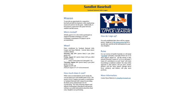 Sandlot scrimmage 